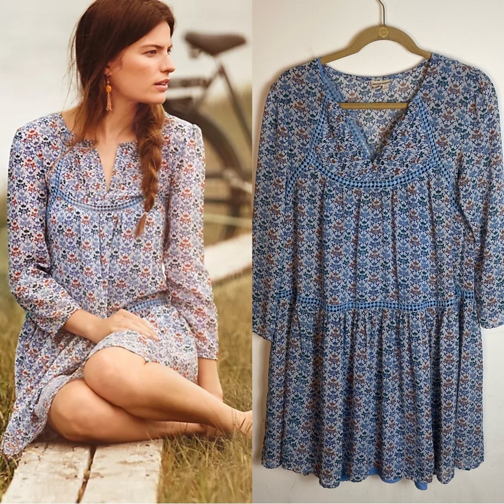 Holding Horses Anthropology Betony Swing Dress Size 8